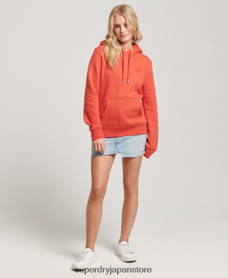ヴィンテージロゴ刺繍パーカー 女性 Superdry 衣類 オレンジ 2J62PZ3371