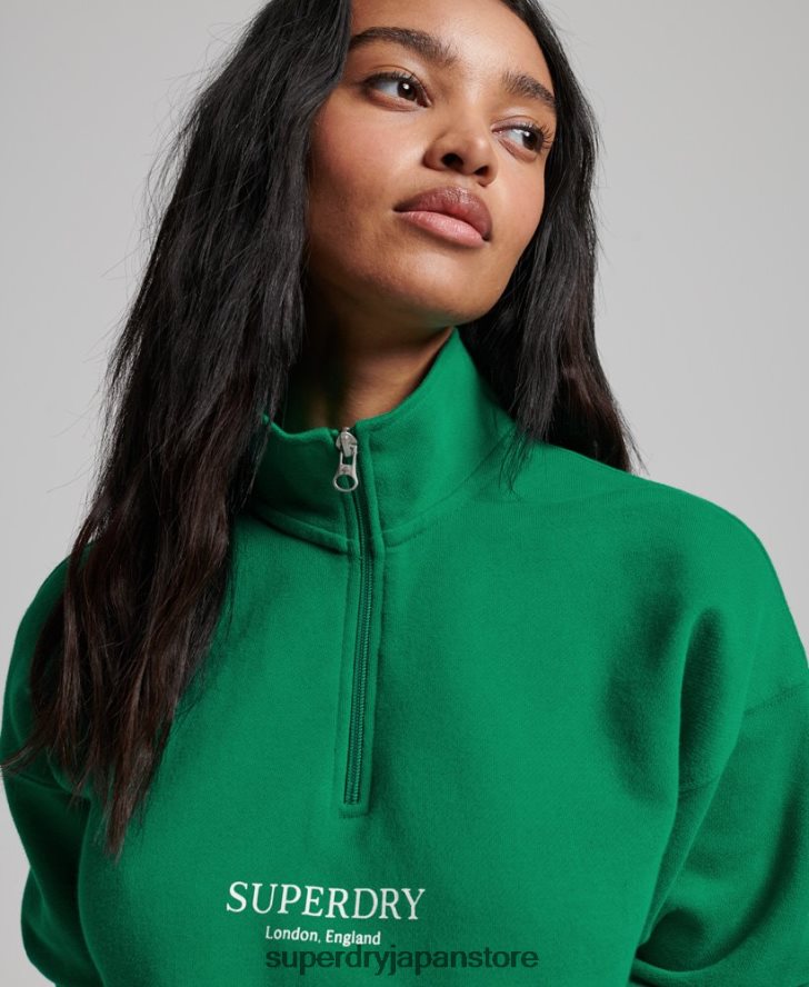 コアスポーツ ハーフジップ トラックトップ 女性 Superdry 衣類 緑 2J62PZ3373