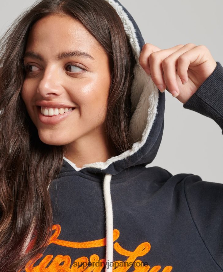 プライド＆クラフトパーカー 女性 Superdry 衣類 海軍 2J62PZ3378