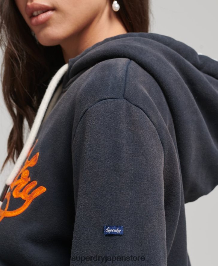 プライド＆クラフトパーカー 女性 Superdry 衣類 海軍 2J62PZ3378