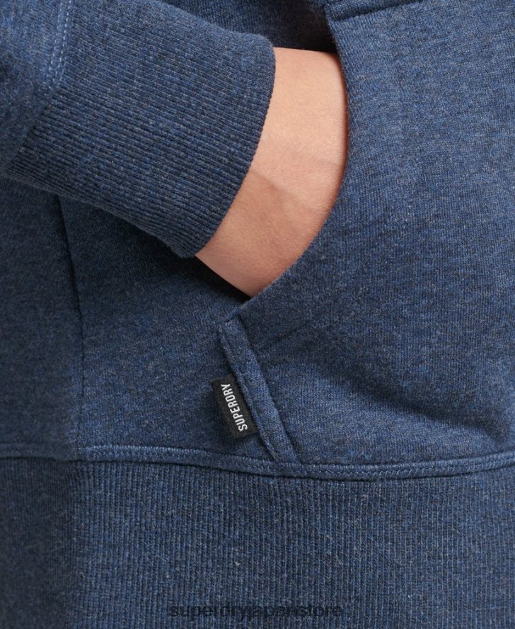 オーガニックコットン エッセンシャル ロゴ ジップ パーカー 女性 Superdry 衣類 海軍 2J62PZ3379