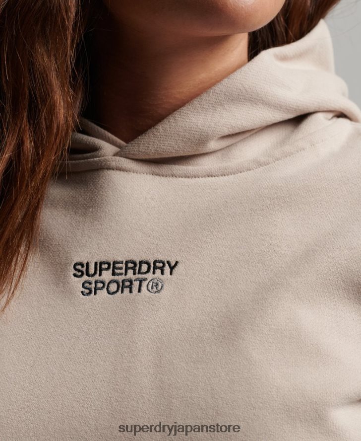 コアオーバーサイズパーカー 女性 Superdry 衣類 ベージュ 2J62PZ3381