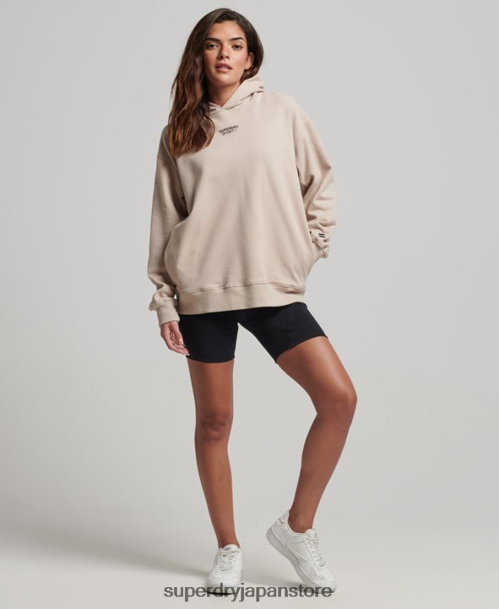 コアオーバーサイズパーカー 女性 Superdry 衣類 ベージュ 2J62PZ3381
