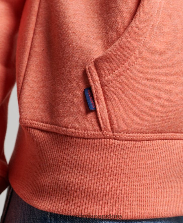 ヴィンテージロゴ刺繍ジップパーカー 女性 Superdry 衣類 コーラル 2J62PZ3388