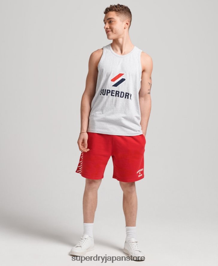 コードコアスポーツショーツ 男性 Superdry 衣類 赤 2J62PZ338