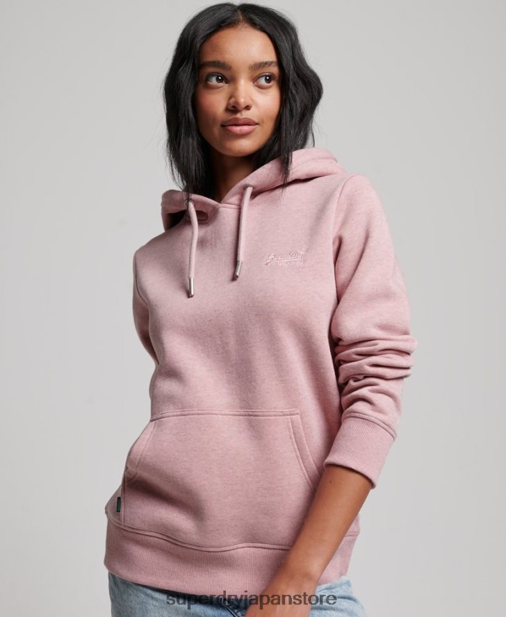 ヴィンテージロゴ刺繍パーカー 女性 Superdry 衣類 ピンク 2J62PZ3391