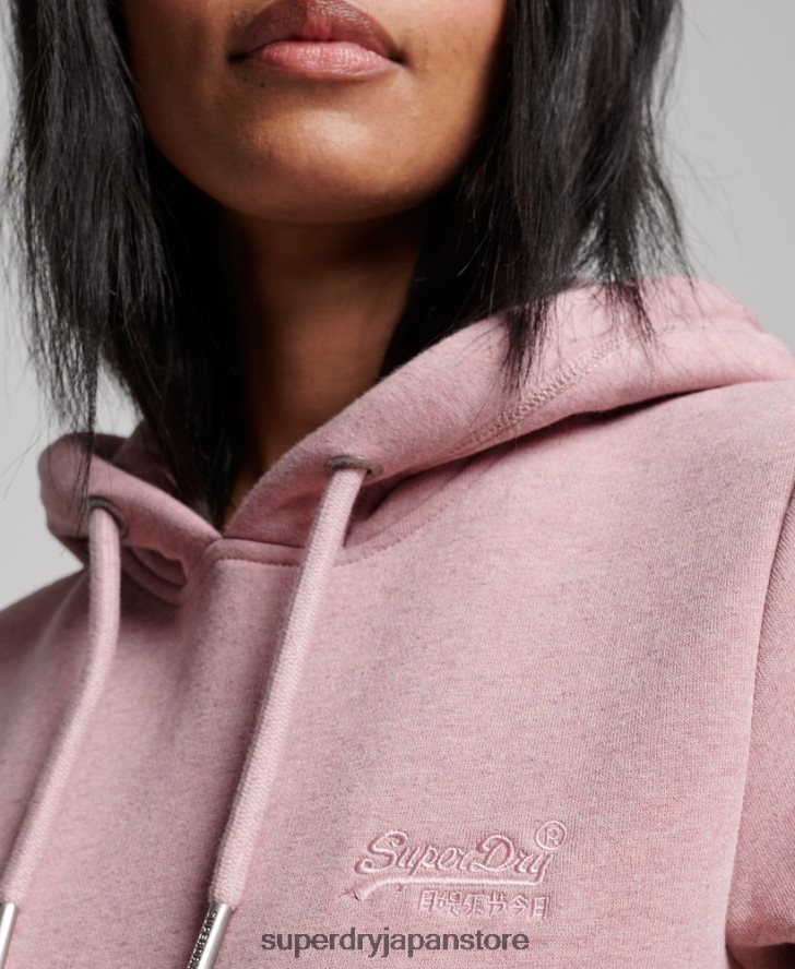 ヴィンテージロゴ刺繍パーカー 女性 Superdry 衣類 ピンク 2J62PZ3391