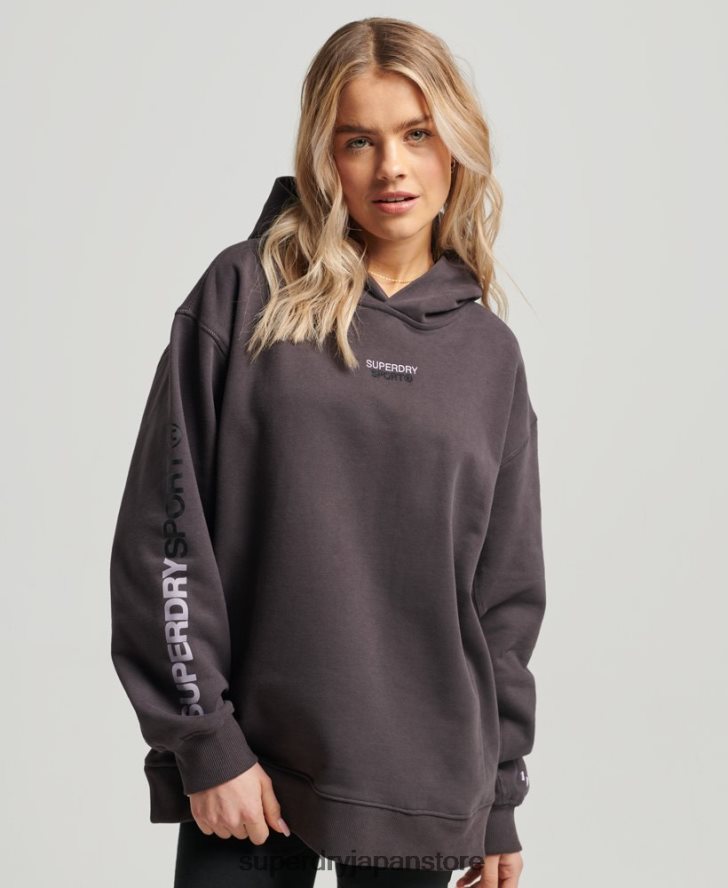 コアオーバーサイズパーカー 女性 Superdry 衣類 グレー 2J62PZ3394