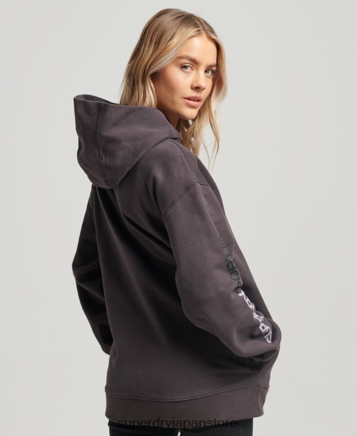 コアオーバーサイズパーカー 女性 Superdry 衣類 グレー 2J62PZ3394