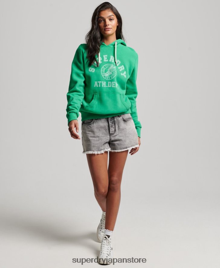 ヴィンテージアスレチックパーカー 女性 Superdry 衣類 緑 2J62PZ3395