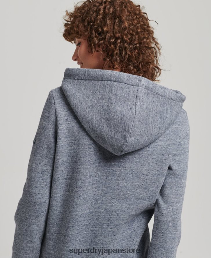 エンボスグラフィックロゴ パーカー 女性 Superdry 衣類 ライトブルー 2J62PZ3396