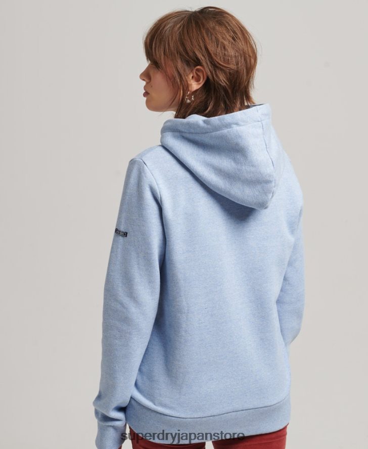 ヴィンテージロゴ ヘリテージパーカー 女性 Superdry 衣類 ライトブルー 2J62PZ3397