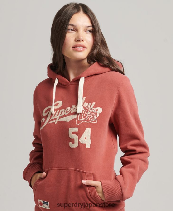 スクリプトスタイルカレッジパーカー 女性 Superdry 衣類 オレンジ 2J62PZ3398