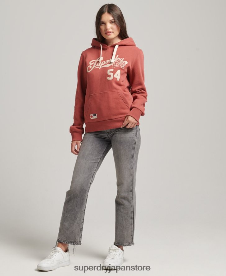 スクリプトスタイルカレッジパーカー 女性 Superdry 衣類 オレンジ 2J62PZ3398