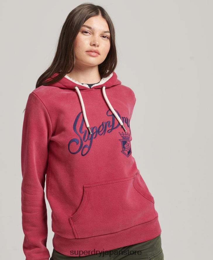 プライド＆クラフトパーカー 女性 Superdry 衣類 赤 2J62PZ3399