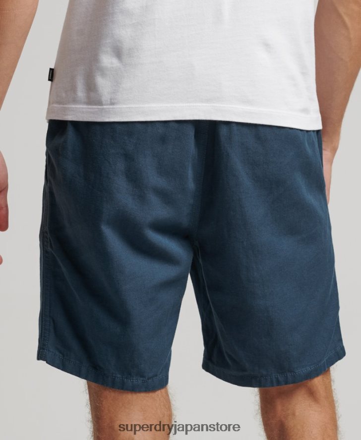 ヴィンテージオーバーダイショートパンツ 男性 Superdry 衣類 青 2J62PZ33