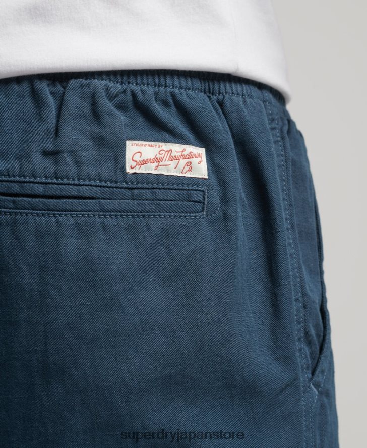 ヴィンテージオーバーダイショートパンツ 男性 Superdry 衣類 青 2J62PZ33