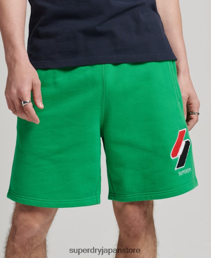コードクラシックスウェットショーツ 男性 Superdry 衣類 緑 2J62PZ340