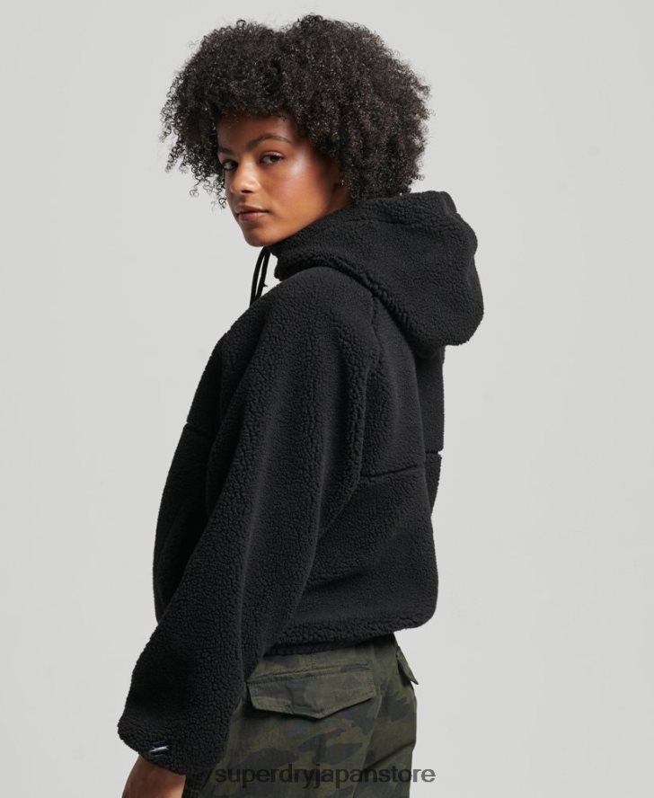 ボーグ ジップスルーパーカー 女性 Superdry 衣類 黒 2J62PZ3401