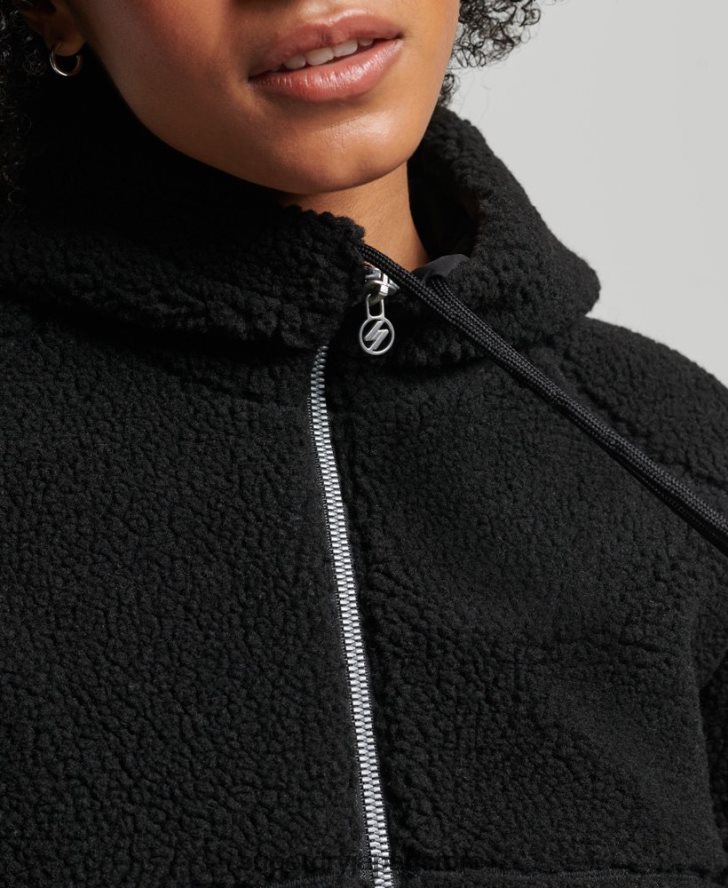 ボーグ ジップスルーパーカー 女性 Superdry 衣類 黒 2J62PZ3401