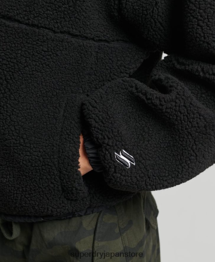 ボーグ ジップスルーパーカー 女性 Superdry 衣類 黒 2J62PZ3401