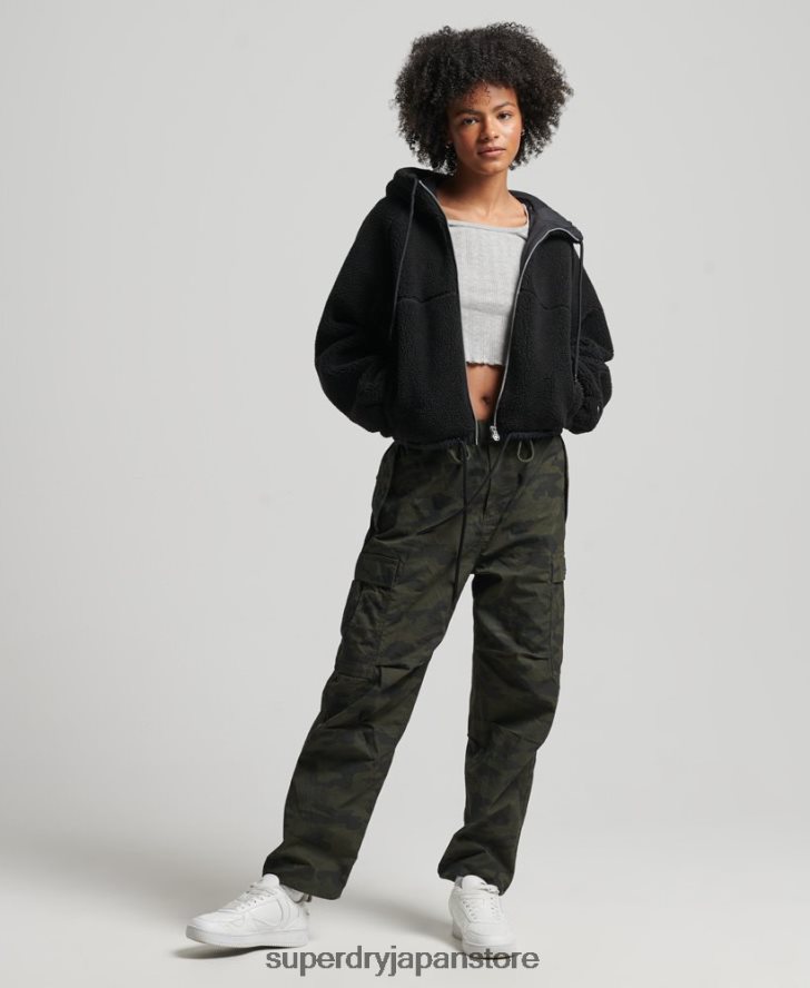 ボーグ ジップスルーパーカー 女性 Superdry 衣類 黒 2J62PZ3401