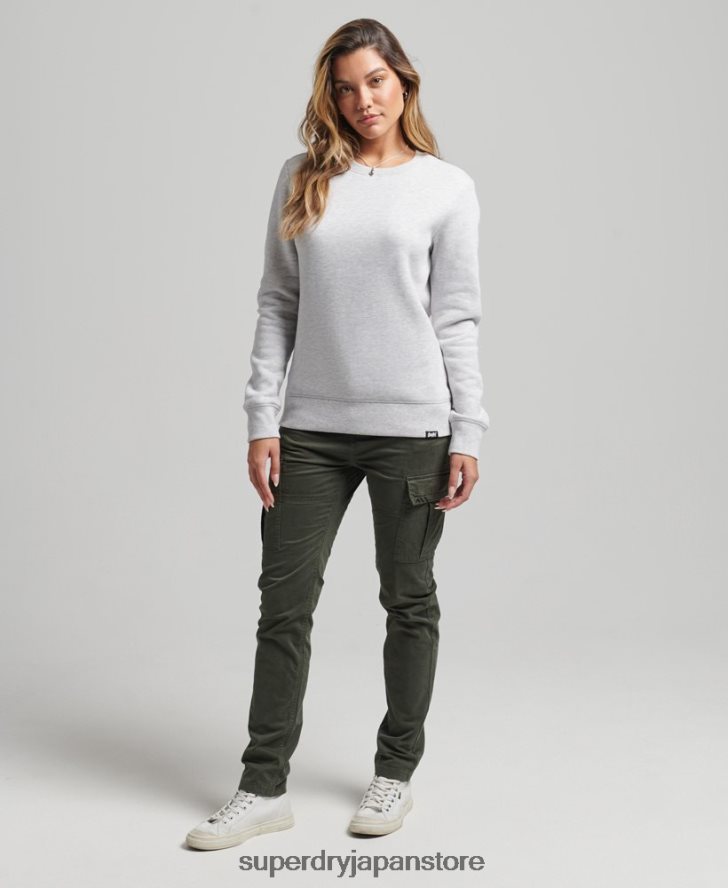 オーガニックコットン エッセンシャル ロゴ クルー スウェットシャツ 女性 Superdry 衣類 ライトグレー 2J62PZ3402