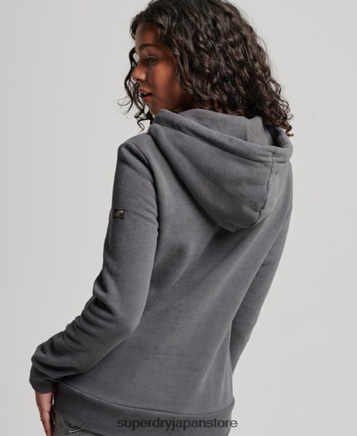 装飾パーカー 女性 Superdry 衣類 濃い灰色 2J62PZ3405