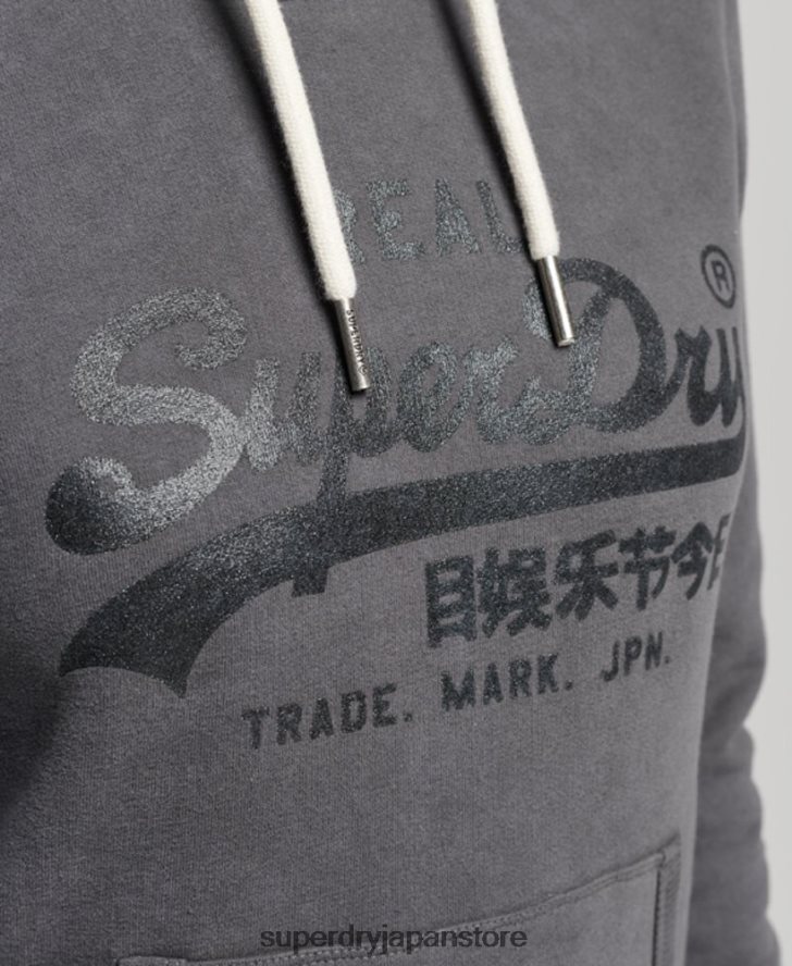 装飾パーカー 女性 Superdry 衣類 濃い灰色 2J62PZ3405