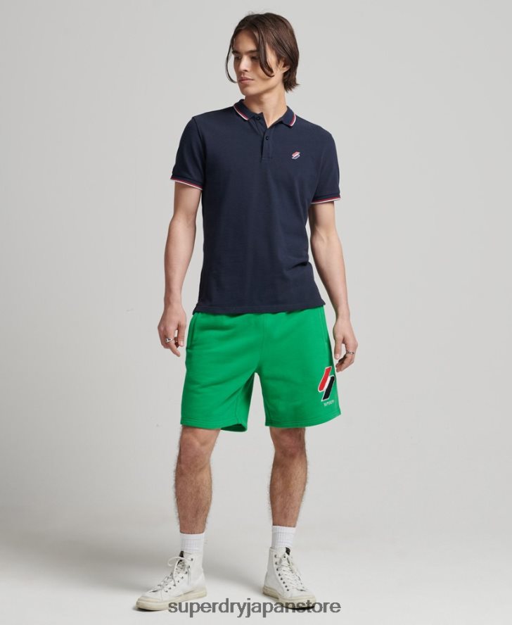 コードクラシックスウェットショーツ 男性 Superdry 衣類 緑 2J62PZ340