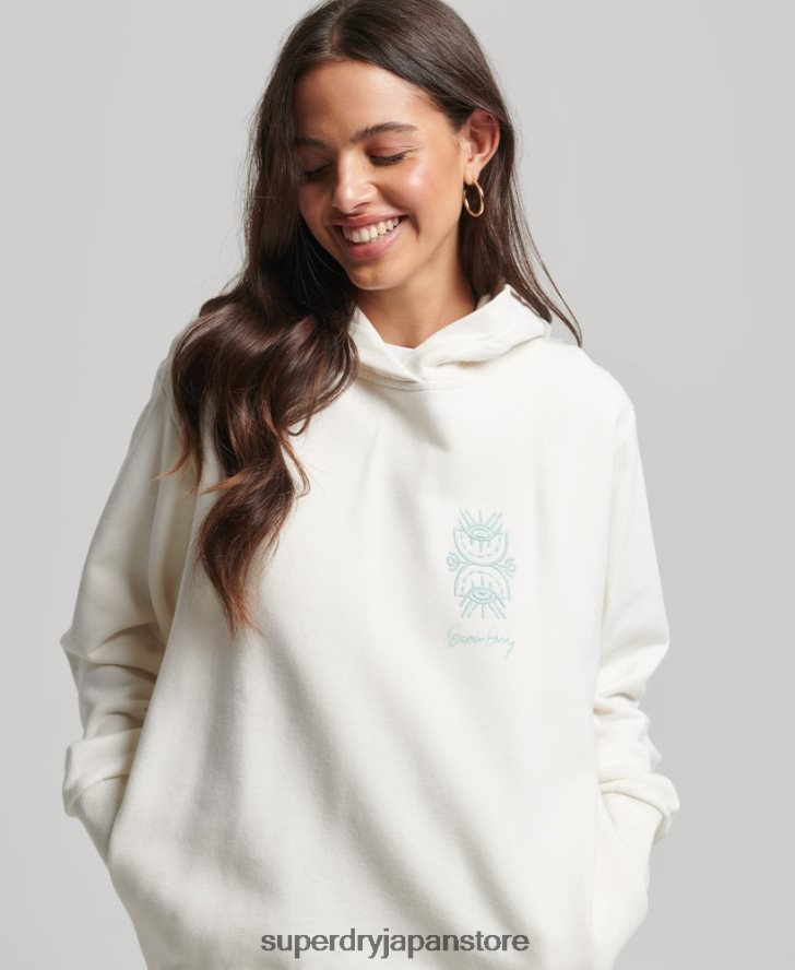 遊牧民のパーカー 女性 Superdry 衣類 白 2J62PZ3410