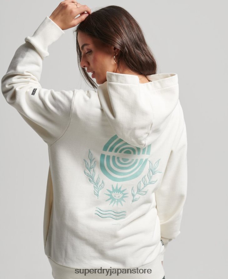 遊牧民のパーカー 女性 Superdry 衣類 白 2J62PZ3410