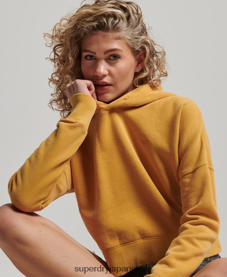 ウォッシュクロップパーカー 女性 Superdry 衣類 金 2J62PZ3411
