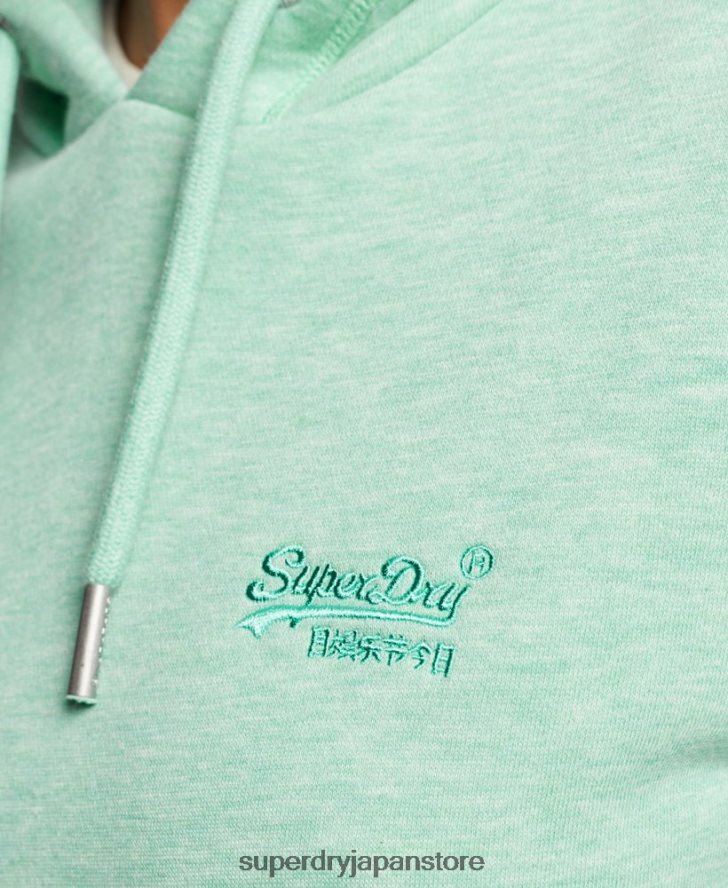 ヴィンテージロゴ刺繍パーカー 女性 Superdry 衣類 緑 2J62PZ3413