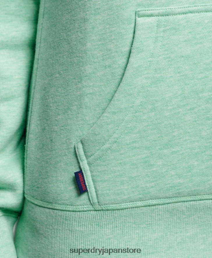 ヴィンテージロゴ刺繍パーカー 女性 Superdry 衣類 緑 2J62PZ3413