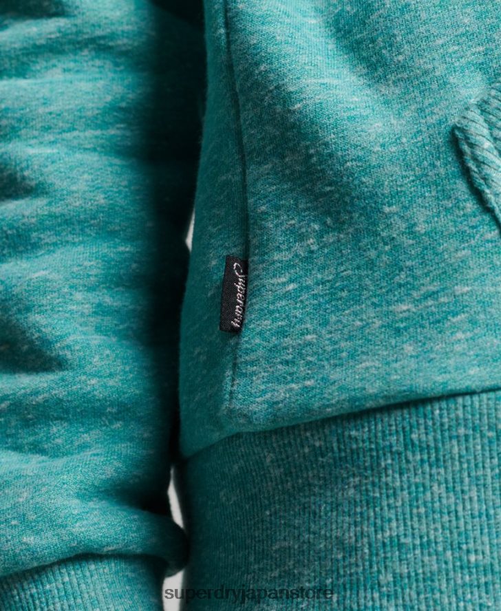 エンボスグラフィックロゴ パーカー 女性 Superdry 衣類 緑 2J62PZ3419