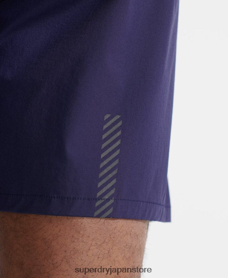 ランニングプレミアムショーツ 男性 Superdry 衣類 青 2J62PZ341