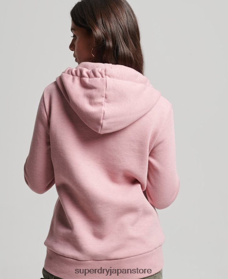 花柄のスクリプトパーカー 女性 Superdry 衣類 ピンク 2J62PZ3426