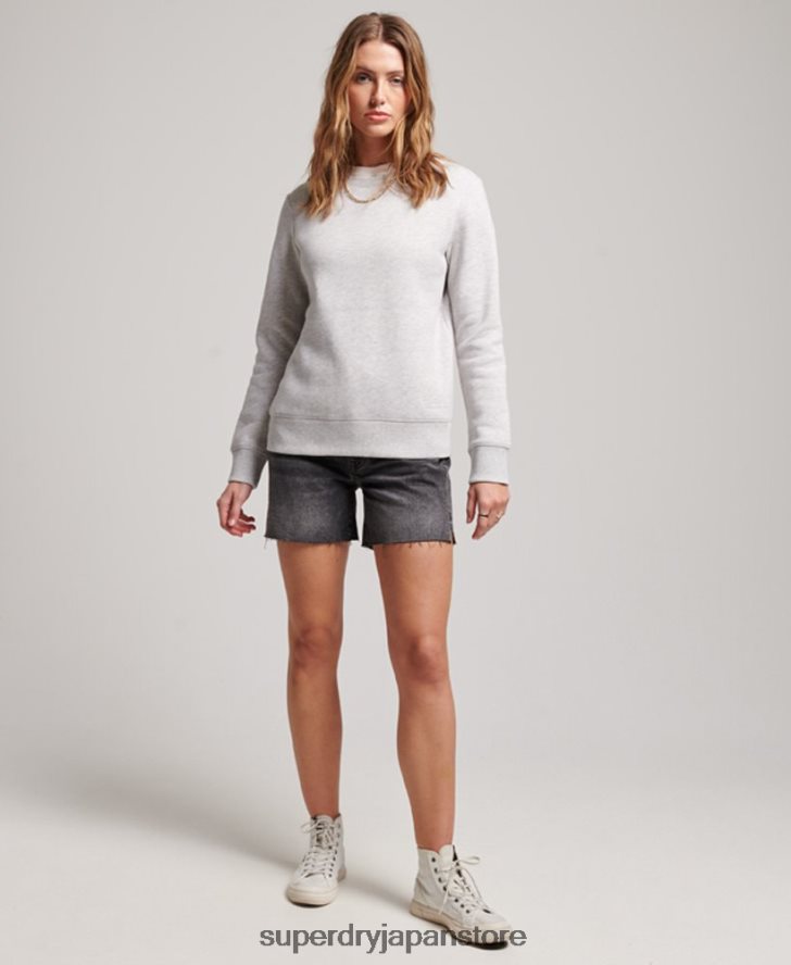 ヴィンテージロゴ刺繍クルースウェットシャツ 女性 Superdry 衣類 ライトグレー 2J62PZ3429
