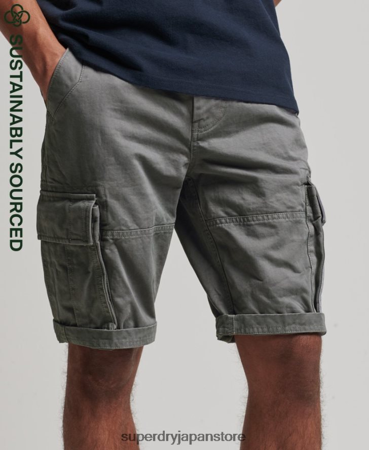 オーガニックコットン ヴィンテージ コア カーゴ ヘビー ショーツ 男性 Superdry 衣類 グレー 2J62PZ343