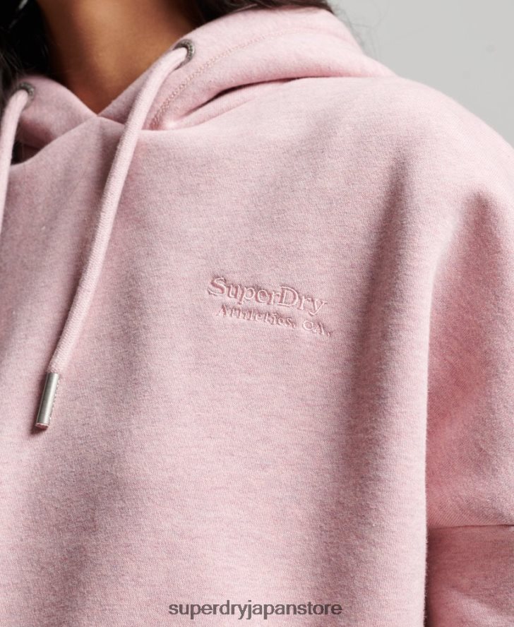 ヴィンテージロゴクロップパーカー 女性 Superdry 衣類 ピンク 2J62PZ3430
