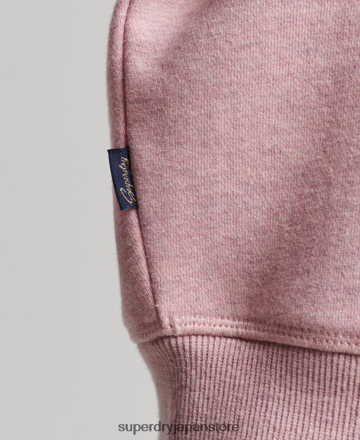 ヴィンテージロゴクロップパーカー 女性 Superdry 衣類 ピンク 2J62PZ3430