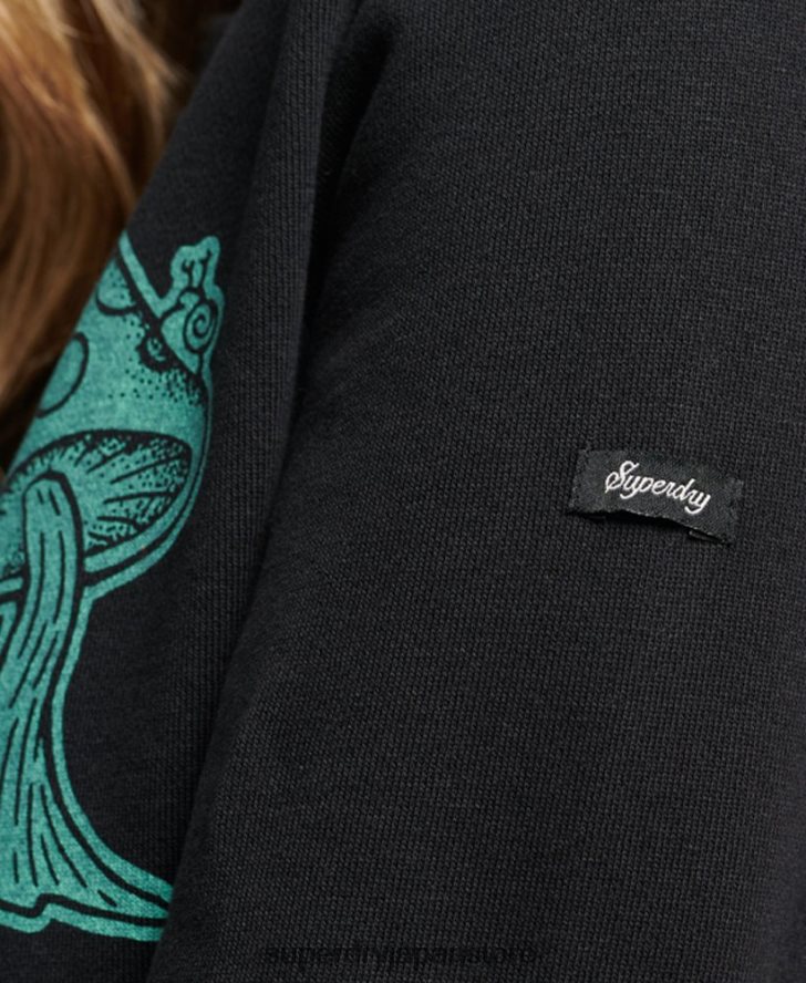 イントゥ ザ ウッズ グラフィック スウェットシャツ 女性 Superdry 衣類 濃い灰色 2J62PZ3431