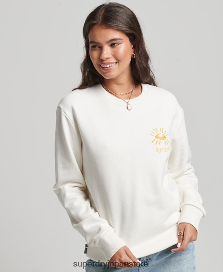遊牧民のスウェットシャツ 女性 Superdry 衣類 白 2J62PZ3436