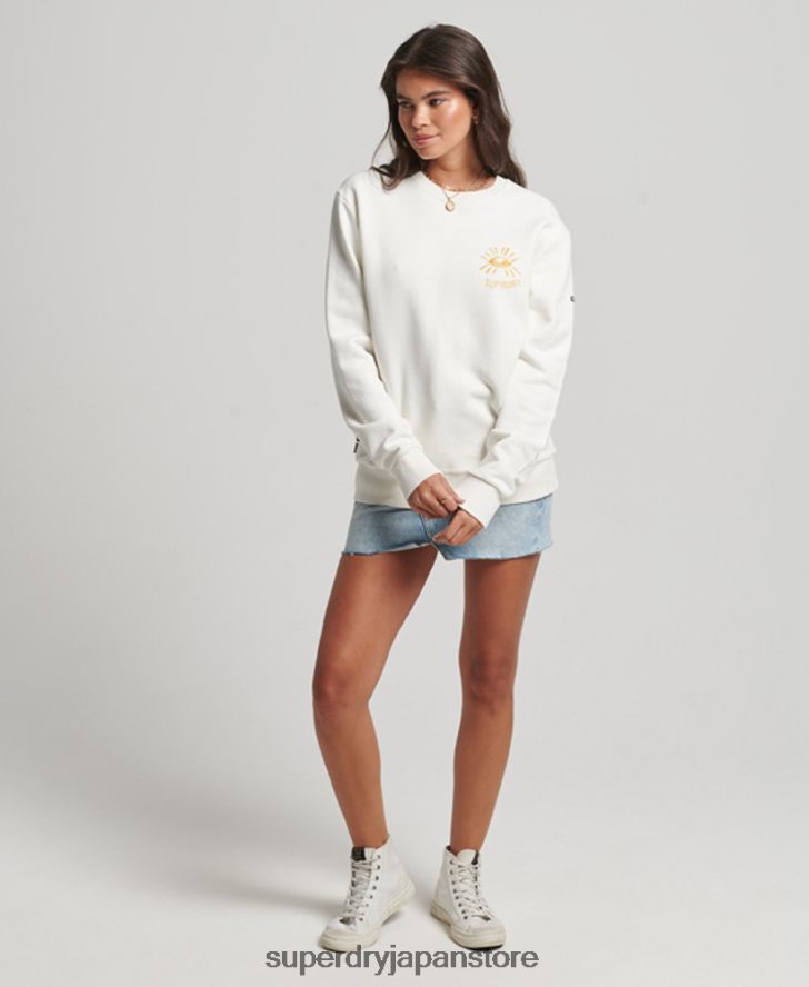 遊牧民のスウェットシャツ 女性 Superdry 衣類 白 2J62PZ3436