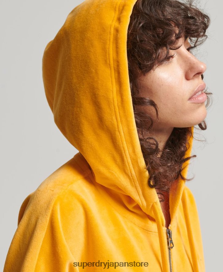 ヴィンテージクロップジップパーカー 女性 Superdry 衣類 金 2J62PZ3439