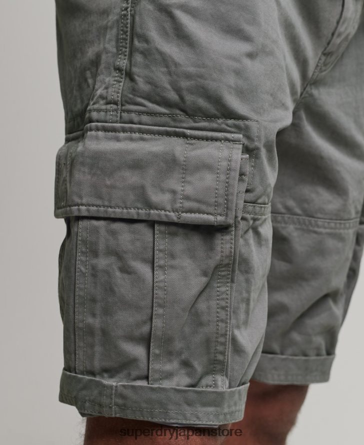 オーガニックコットン ヴィンテージ コア カーゴ ヘビー ショーツ 男性 Superdry 衣類 グレー 2J62PZ343