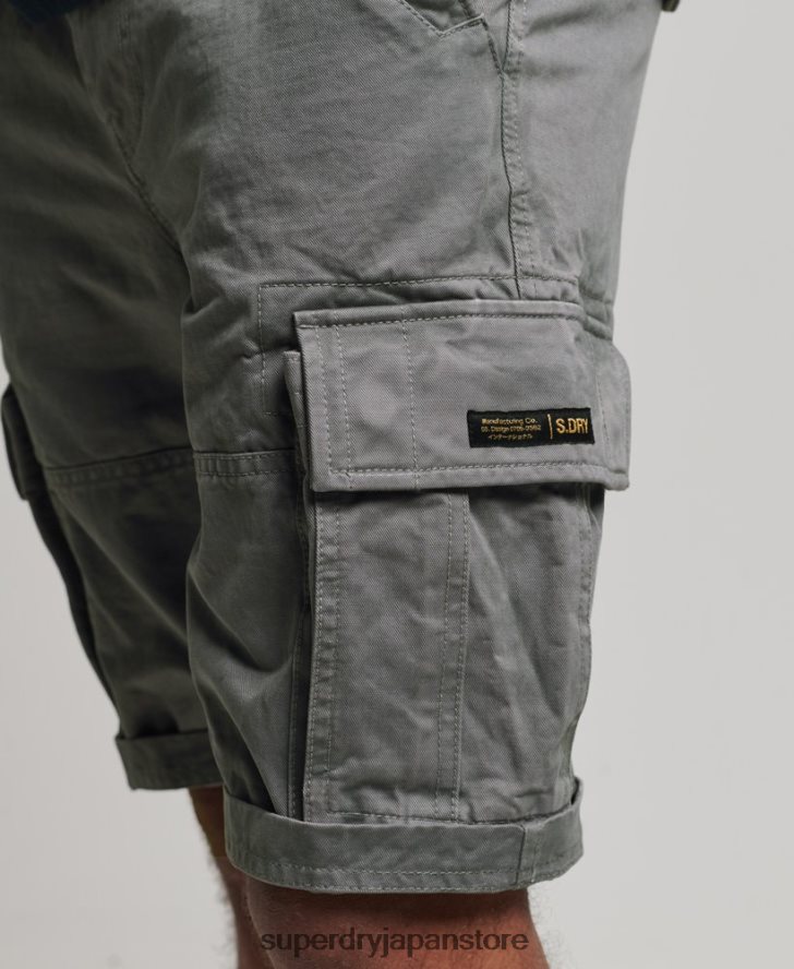 オーガニックコットン ヴィンテージ コア カーゴ ヘビー ショーツ 男性 Superdry 衣類 グレー 2J62PZ343