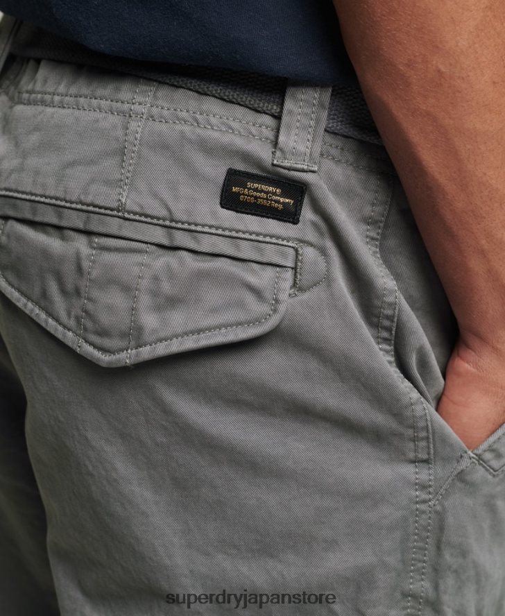 オーガニックコットン ヴィンテージ コア カーゴ ヘビー ショーツ 男性 Superdry 衣類 グレー 2J62PZ343