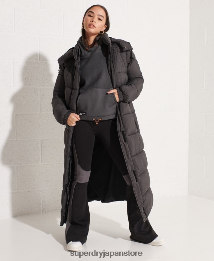 マウンテンフリースクロ​​ップパーカー 女性 Superdry 衣類 濃い灰色 2J62PZ3441
